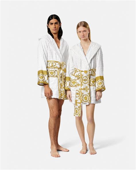 versace white bathrobe|alibaba versace bathrobe.